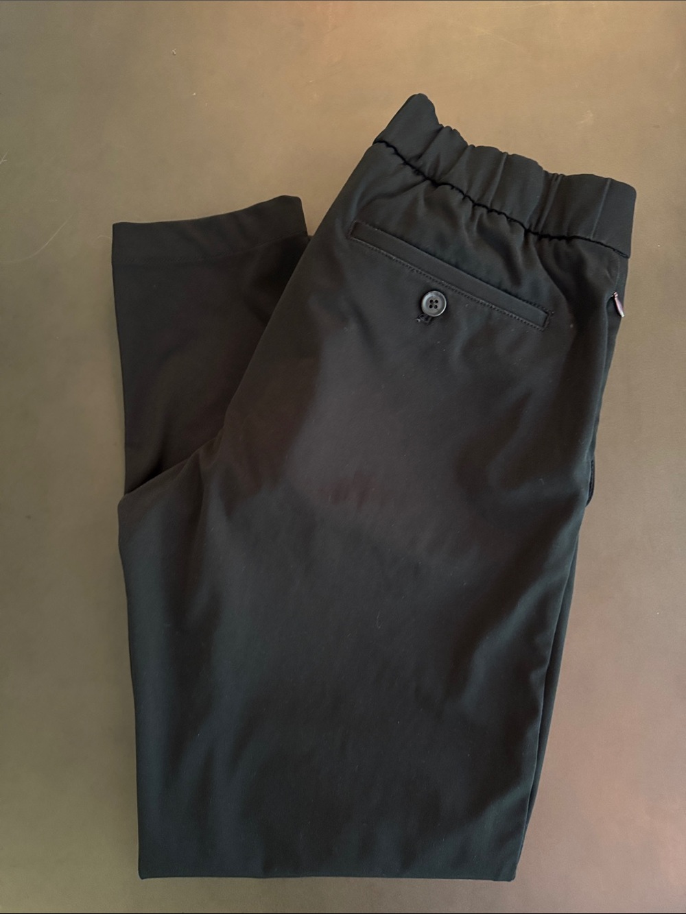 Bonobos Black Elastic-Waist Dress Pants